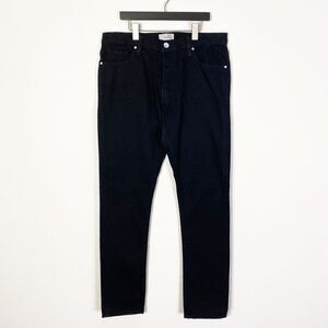 NEW Triarchy Slim Straight Black Button Fly Jeans